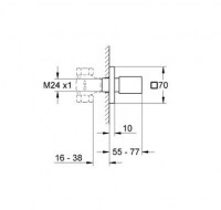 GROHE EUROCUBE LLAVE DE PASO